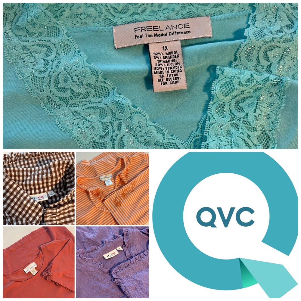 Plus Size 1X QVC Fashion 5 Womens Tops Shirts Mystery Box Graver D&Co Freelance